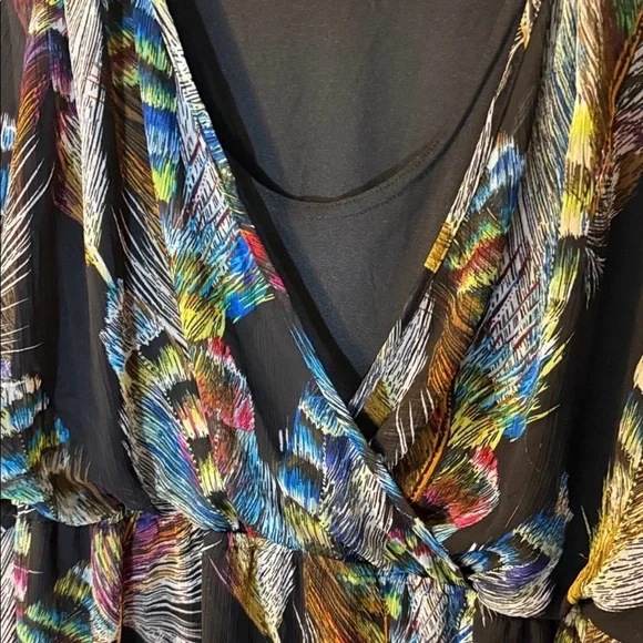 Lane Bryant Feather Faux Wrap Dress - Picture 6 of 10